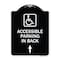 Signmission W/ NY Approved Isa Accessible Parking on Up Arrow Heavy-Gauge Alum Sign, 24" x 18", BW-1824-22697 A-DES-BW-1824-22697 - alternate 1